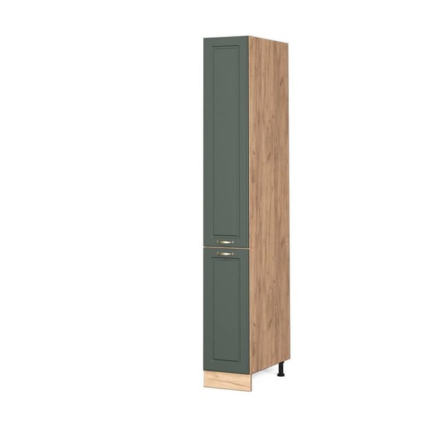 Vicco Apothekerschrank Fame-Line Grün-Gold Landhaus/Goldkraft Eiche 30 cm