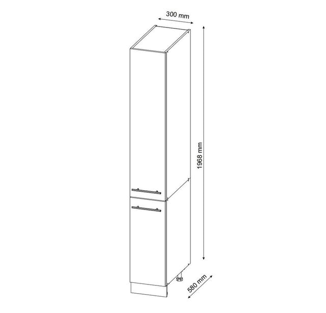 Vicco Apothekerschrank Fame-Line Medizinschrank für die Küche Goldkraft Eiche/Weiß 30 cm