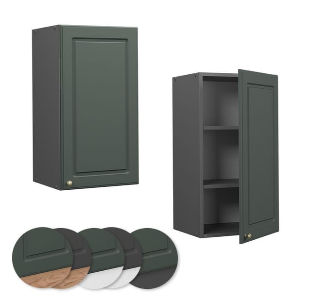 Vicco Hängeschrank Fame-Line Hängender Küchenschrank Grün-Gold Landhaus/Anthrazit 40 cm