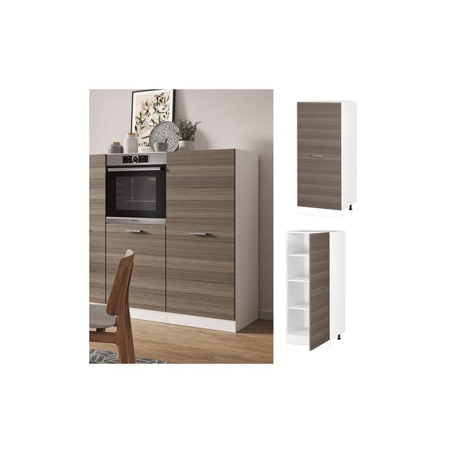 Vicco Hochschrank R-Line Küchenkommode Edelgrau 60 cm
