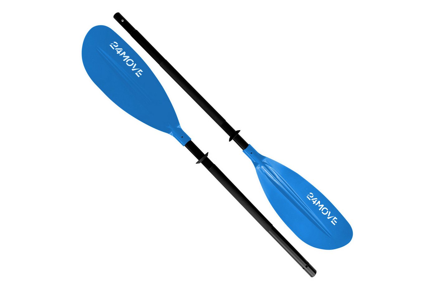 24MOVE Doppelpaddel Aluminium Paddel Stand-Up Paddling Kajak 220CM Verstellbar Blau Bild 4