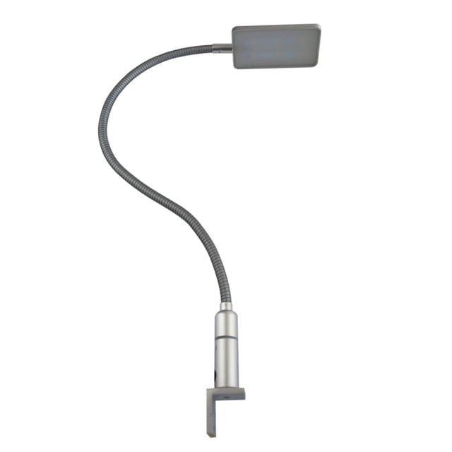 kalb LED Bettleuchte 4W Dimmbar Warmweiß Leseleuchte Flexibler Schwanenhals 1er Set Silbergrau