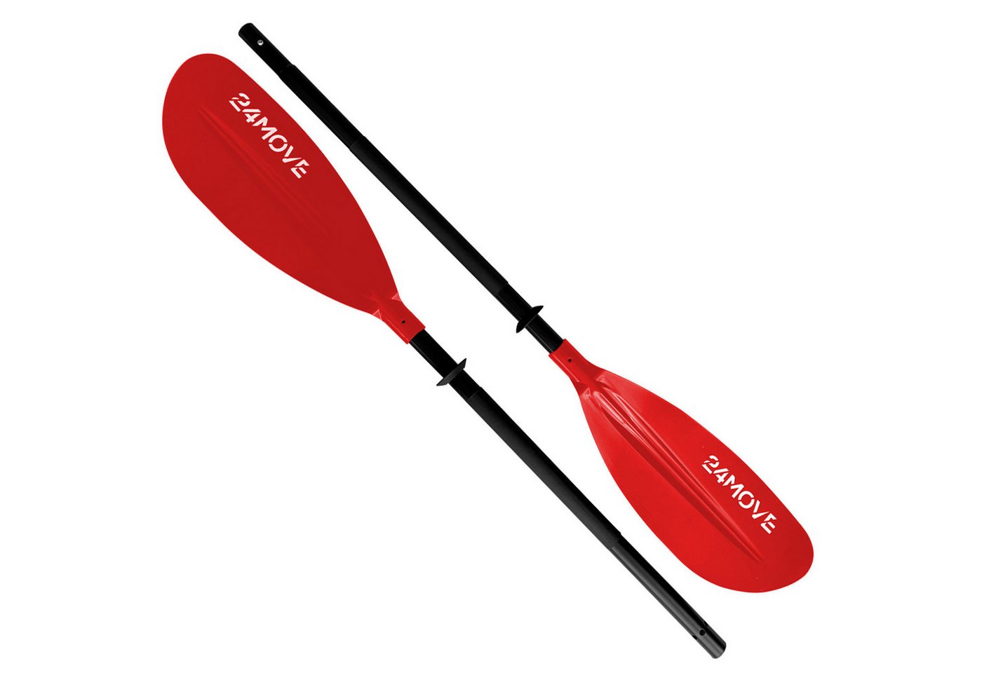 24MOVE Doppelpaddel Aluminium Paddel Stand-Up Paddling Kajak 220CM Verstellbar Rot Bild 5