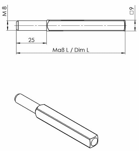 Fs-wechselstift Ogro 115 Fs 4-kt.9x75mm Vollstift