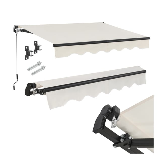 Juskys Gelenkarmmarkise 400 x 300 cm Beige