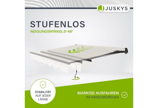 Juskys Gelenkarmmarkise 250 x 200 cm Beige