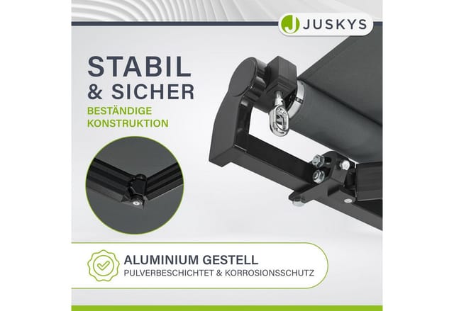 Juskys Gelenkarmmarkise 250 x 200 cm Grau
