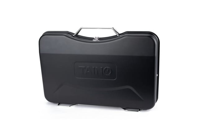 Taino Mox Koffer-Grill Holzkohlegrill BBQ Campinggrill Koffer Kompakt Schwarz