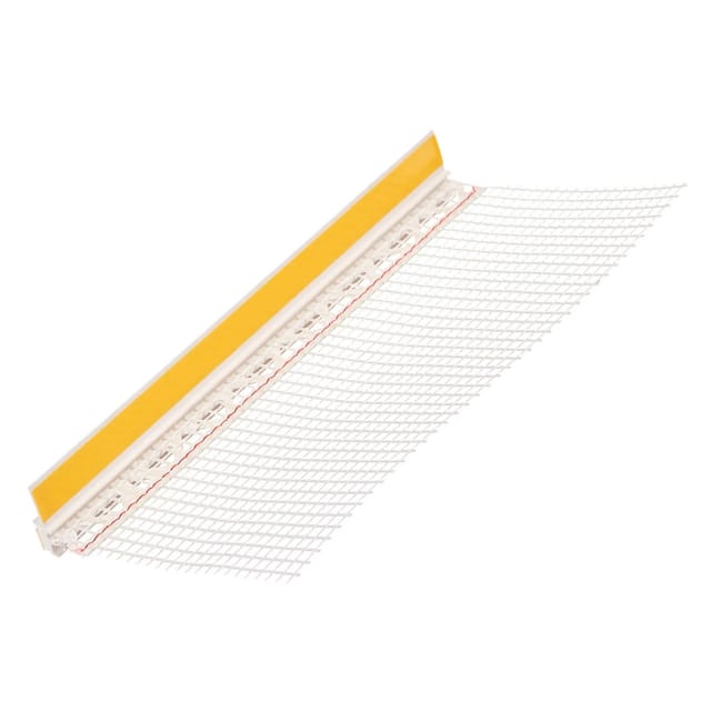 Protektor Anputzleiste 50x 260cm x 9mm PVC Weiß Schutzlippe mit Gewebe