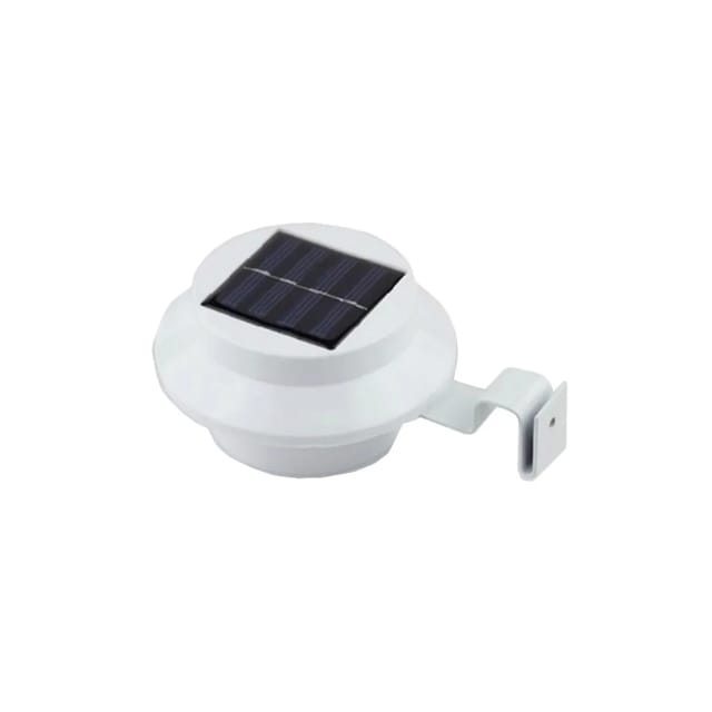 Jardinion Solarleuchten 2x 12cm 6cm Weiß Dachrinnenleuchte LED Außenleuchte