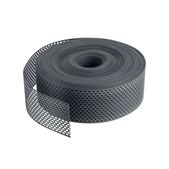 Daprona Lüftungsband Traufgitter 60m x 100mm PVC Gerollt Schwarz