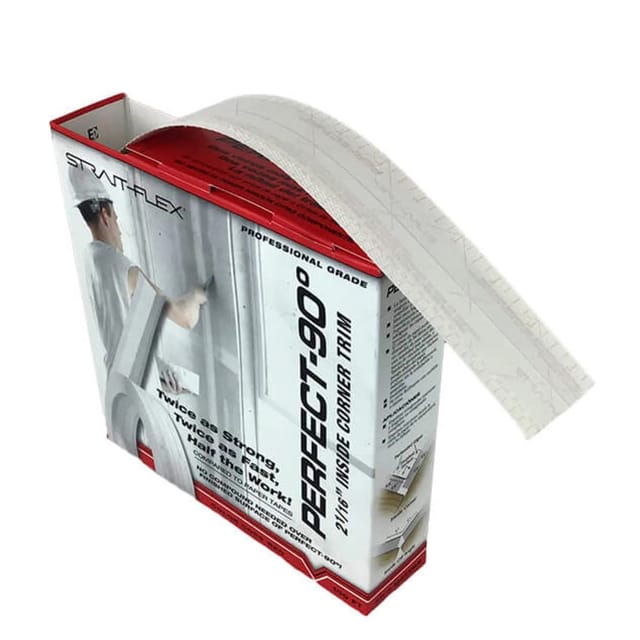 Strait-Flex Kantenprofil Perfect 90 Grad 12x Rolle 30,5m Papier Weiß
