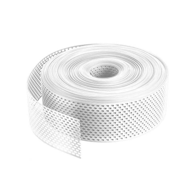 Daprona Lüftungsband Traufgitter 60m x 80mm PVC Gerollt Weiß