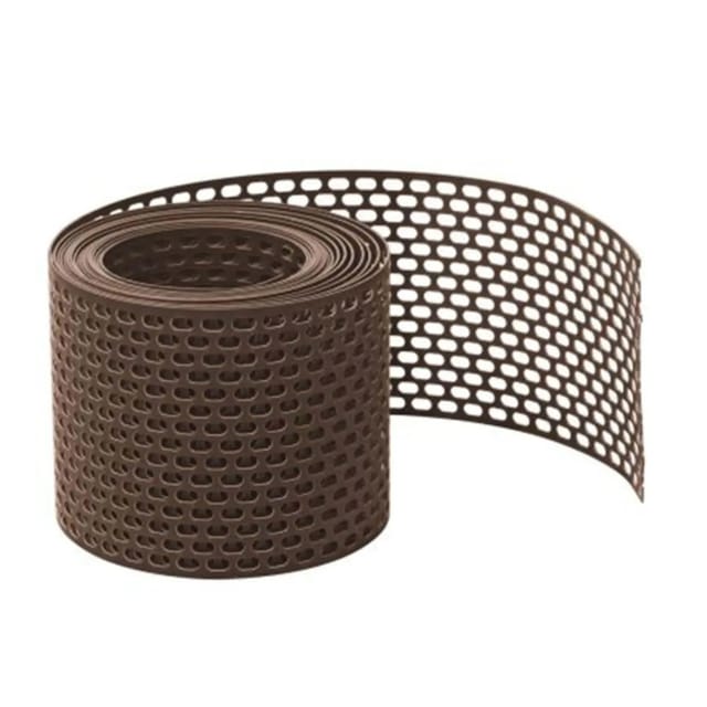 Daprona Vogelschutzgitter Lüftungsband PVC 5m x 180mm Braun Belüftung