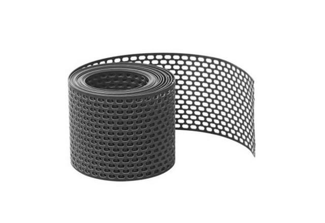 Daprona Vogelschutzgitter Lüftungsband PVC 5m x 80mm Schwarz Belüftung