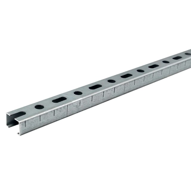 Dalsys Montageschiene 200cm 27/18 Stahl Verzinkt Silber Installationsschiene