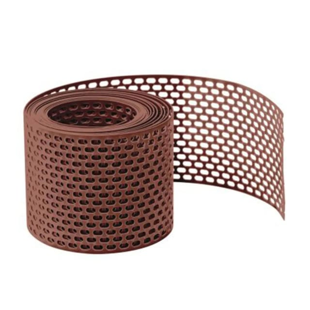 Daprona Vogelschutzgitter Lüftungsband PVC 5m x 80mm Rot Zuverlässige Belüftung