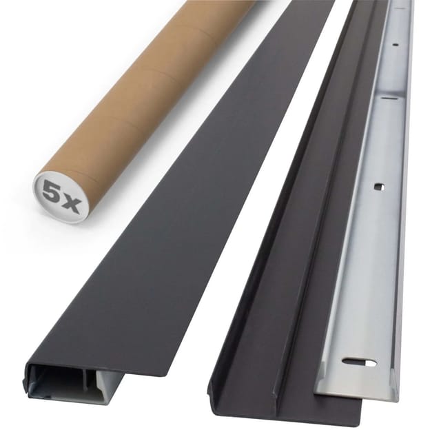 Protektor Noppenbahnprofil Universal 5x 2,5m PVC Anthrazit Außenputz