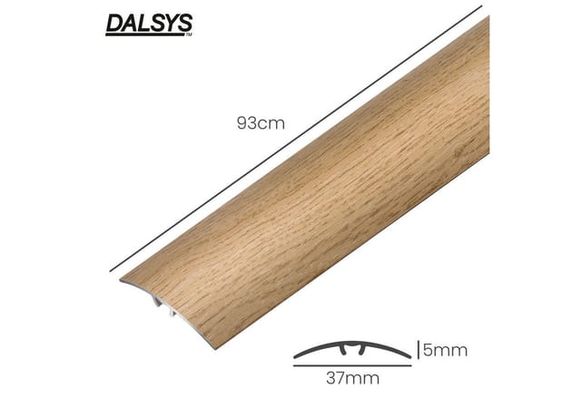 Dalsys Übergangsleiste Selbstklebend 90cm x 40mm Eiche Hell Anpassungsprofil