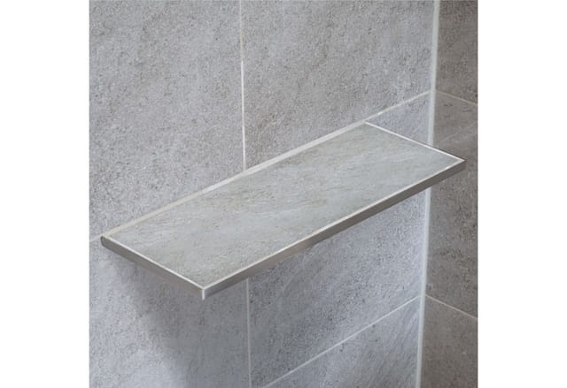 Dalsys Duschablage Befliesbar 400mm x 150mm Edelstahl Silber