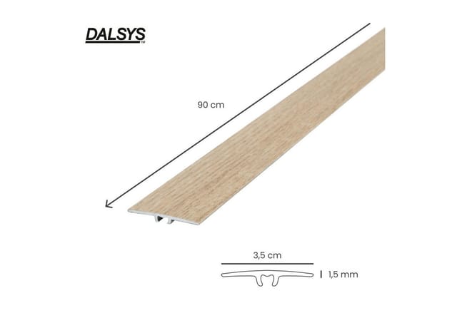 Dalsys Übergangsprofil Flach 90cm x 35mm inkl. Befestigung Eiche Hell
