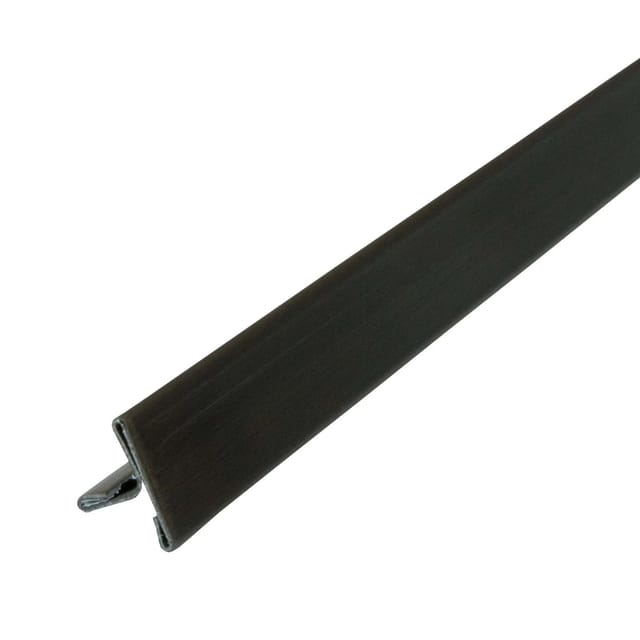 Dalsys Fliesenschiene T-Profil 2,5m x 25mm Edelstahl Schwarz Gebürstet