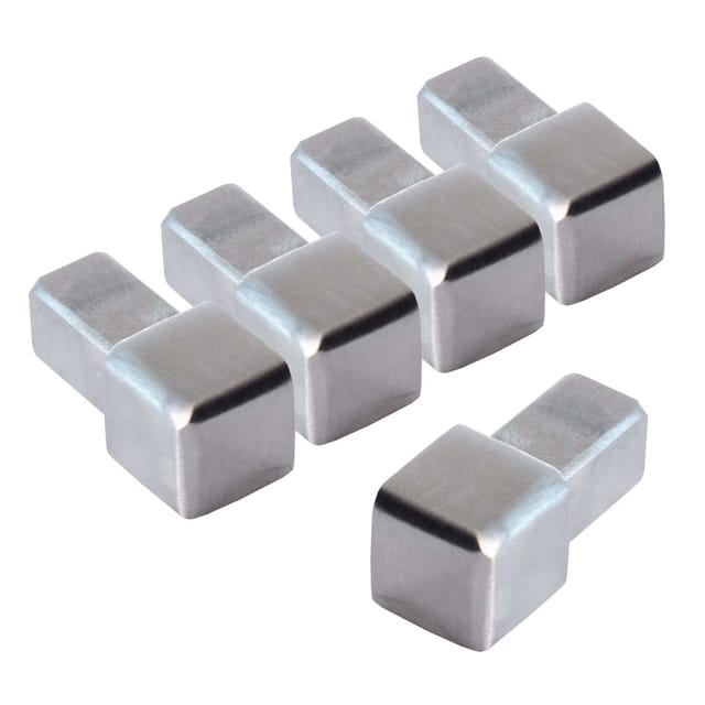Dalsys Endstück Quadratprofil 5x 8mm Edelstahl Gebürstet Eckstücke