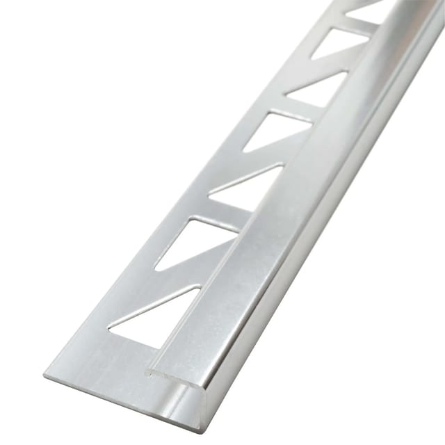 Dalsys Fliesenschiene Aluminium 2,5m x 8mm Eckprofil Silber Matt