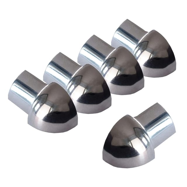 Dalsys Außeneck Fliesenschiene Viertelkreis 5x 8mm Edelstahl Poliert