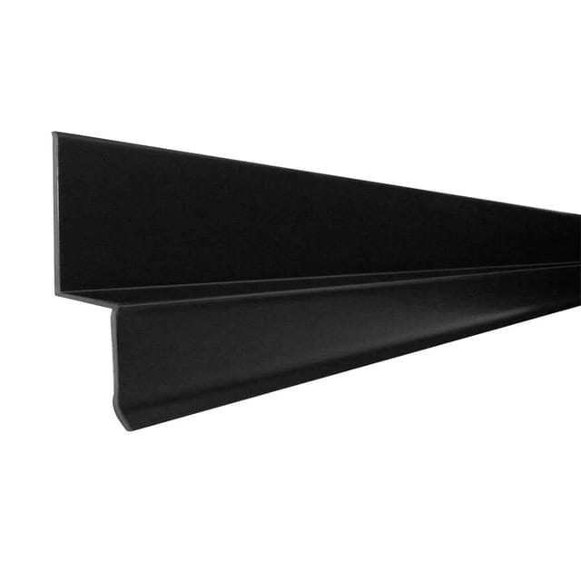 Daprona Noppenbahnprofil 2m x 13,8mm PVC Schwarz Wandanschlussleiste