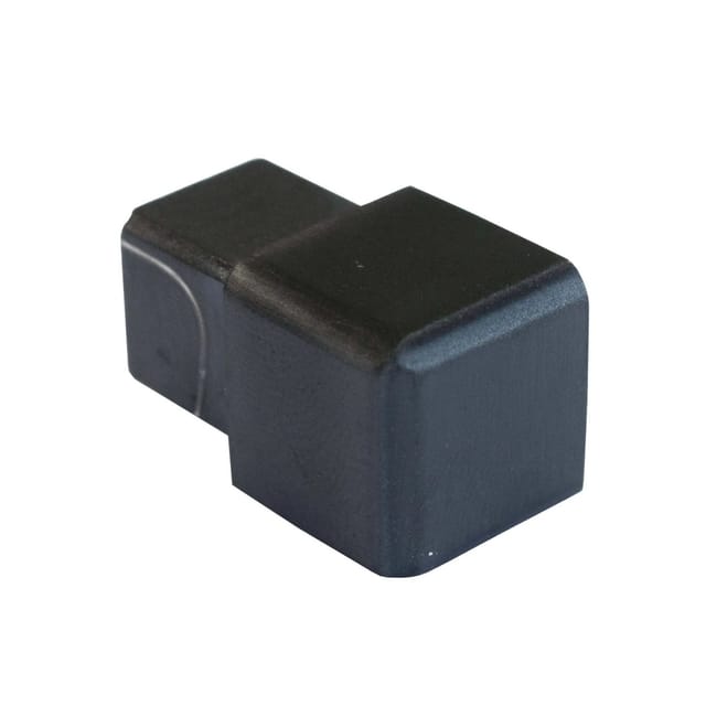 Dalsys Endstück Quadratprofil 12,5mm Edelstahl Schwarz Gebürstet