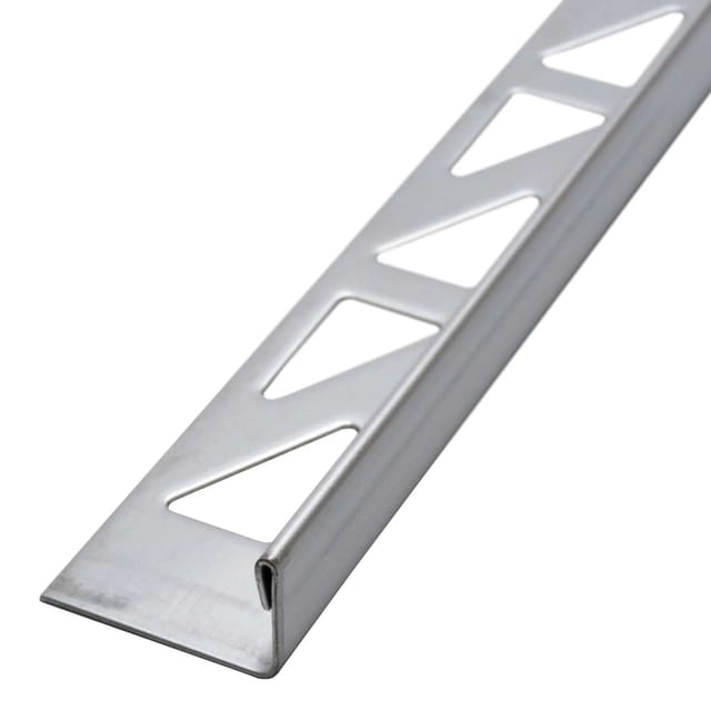 Dalsys Fliesenschiene L-Profil 2m x 10mm Edelstahl Gebürstet Winkelprofil