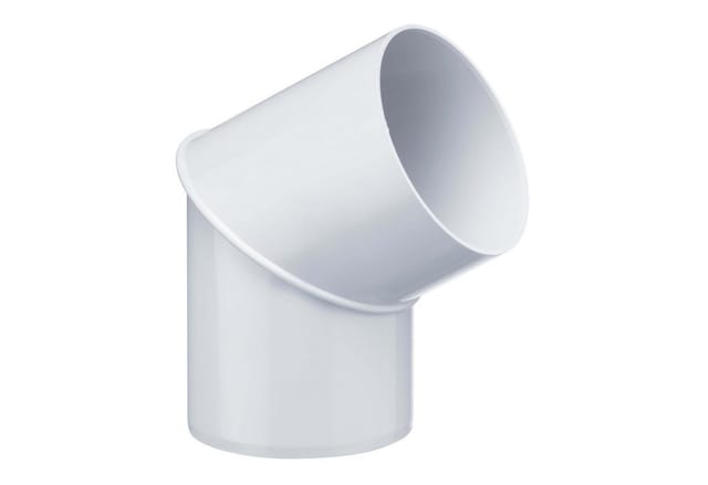 Inefa Rohrbogen 60 Grad PVC DN 75 für Fallrohr Weiß Verbindungselement