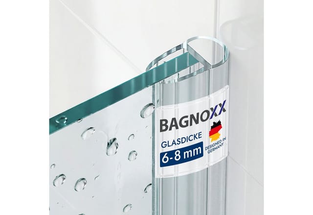 Bagnoxx Hohlkammerprofil Wandabschluss 2m für 6mm Glas Transparent
