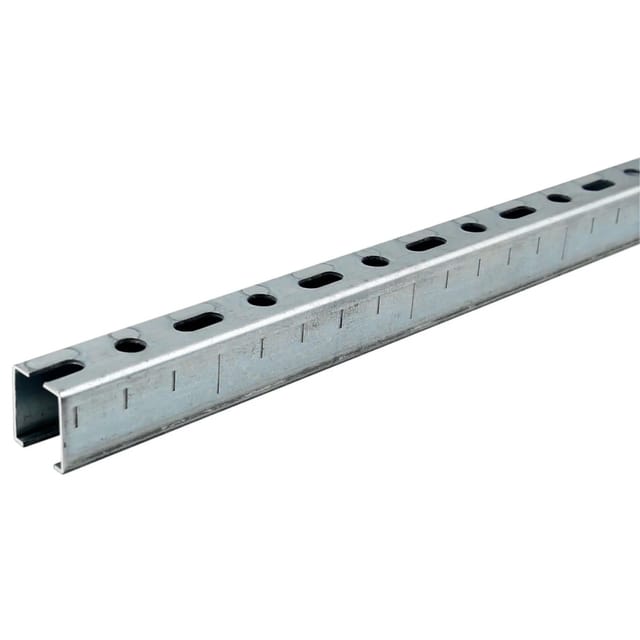 Dalsys Montageschiene 200cm 28/30 Stahl Verzinkt Silber Installationsschiene