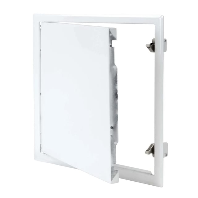 Protektor Revisionsklappe 30cm x 30cm mit Schnappverschluss Stahl Weiß