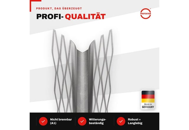 Protektor Kantenprofil 1007 Innenputz 25x 150cm x 10mm Edelstahl Silber