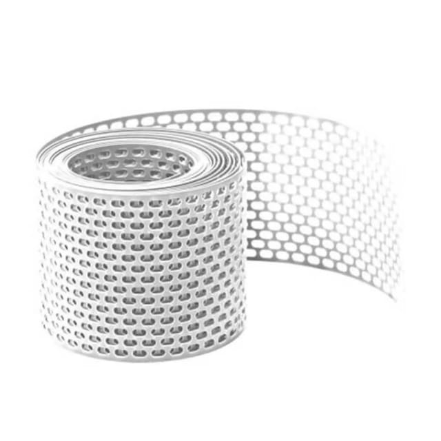 Daprona Vogelschutzgitter Lüftungsband PVC 5m x 100mm Weiß Belüftung