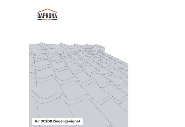 Daprona Laufrost Set für Gewellte Dachziegel 40cm Stahl Verzinkt Silber