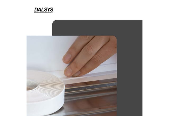 Dalsys Dichtungsband Selbstklebend 5m x 2,2cm PVC Weiß Fugendichtband