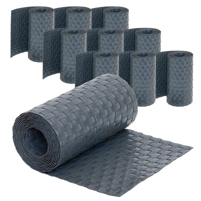 Jardinion Sichtschutzstreifen 10x 250cm x 19cm x 2,4mm Anthrazit Blickdicht