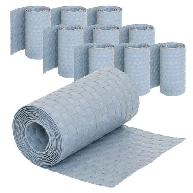 Jardinion Sichtschutzstreifen 10x 250cm x 19cm x 2,4mm Hellgrau Blickdicht