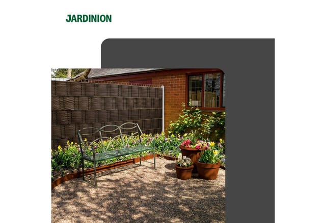 Jardinion Sichtschutzstreifen 250cm x 19cm x 2,4mm Anthrazit inkl. Clips
