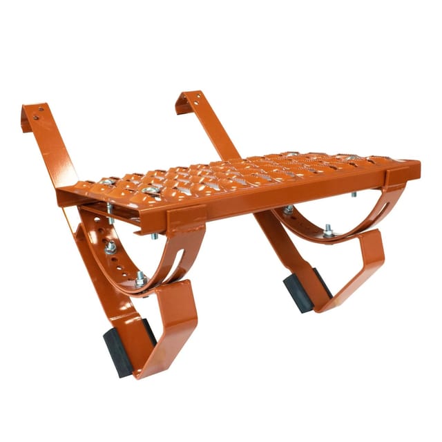 Daprona Laufrost Set für Flache Dachziegel 120cm Stahl Verzinkt Ziegelrot