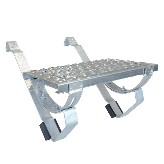 Daprona Laufrost Set für Gewellte Dachziegel 120cm Stahl Verzinkt Silber