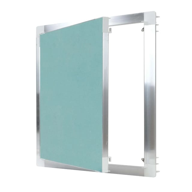 Protektor Revisionsklappe mit Alu Rahmen 40cm x 40cm 12mm GK Einlage Silber
