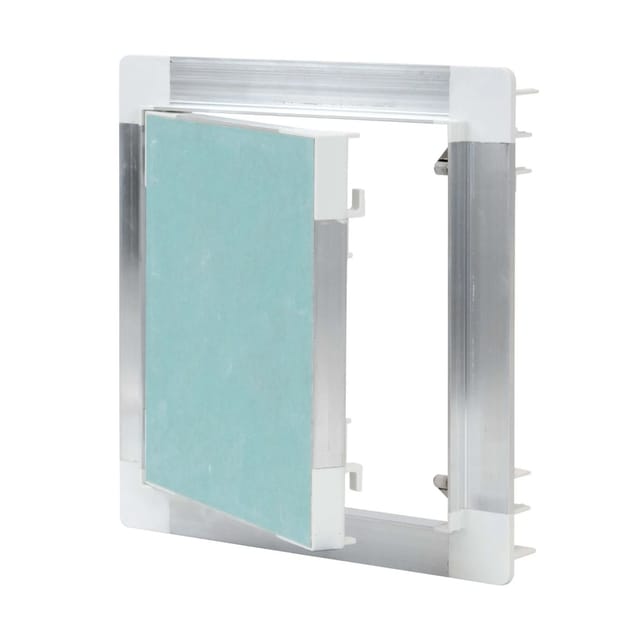 Protektor Revisionsklappe mit Alu Rahmen 20cm x 20cm 12mm GK Einlage Silber