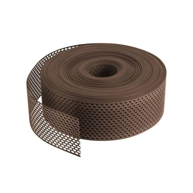 Daprona Lüftungsband Traufgitter 60m x 80mm PVC Gerollt Braun