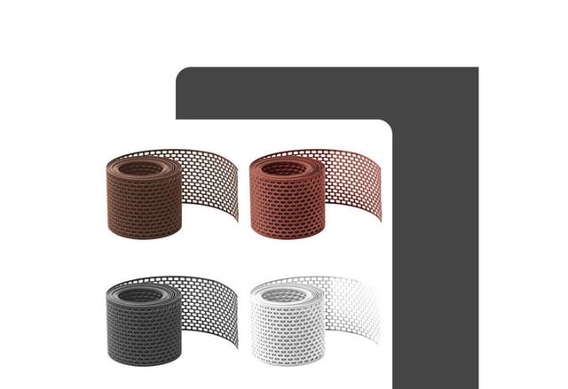 Daprona Vogelschutzgitter Lüftungsband PVC 5m x 50mm Rot Zuverlässige Belüftung