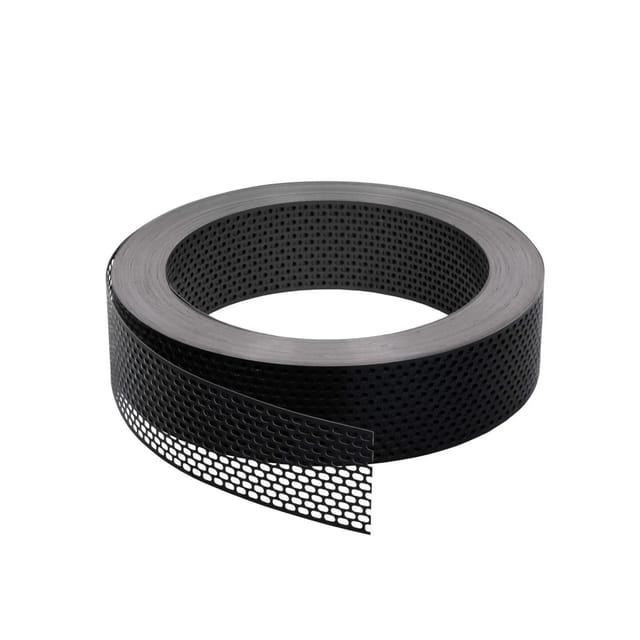 Daprona Vogelschutzgitter Lüftungsband 60m x 80mm Aluminium Schwarz